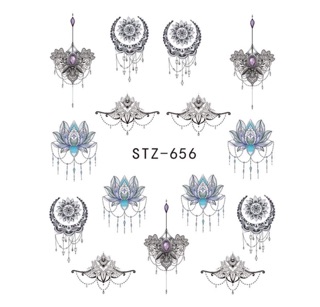 Sticker mẫu hoa sen và bướm