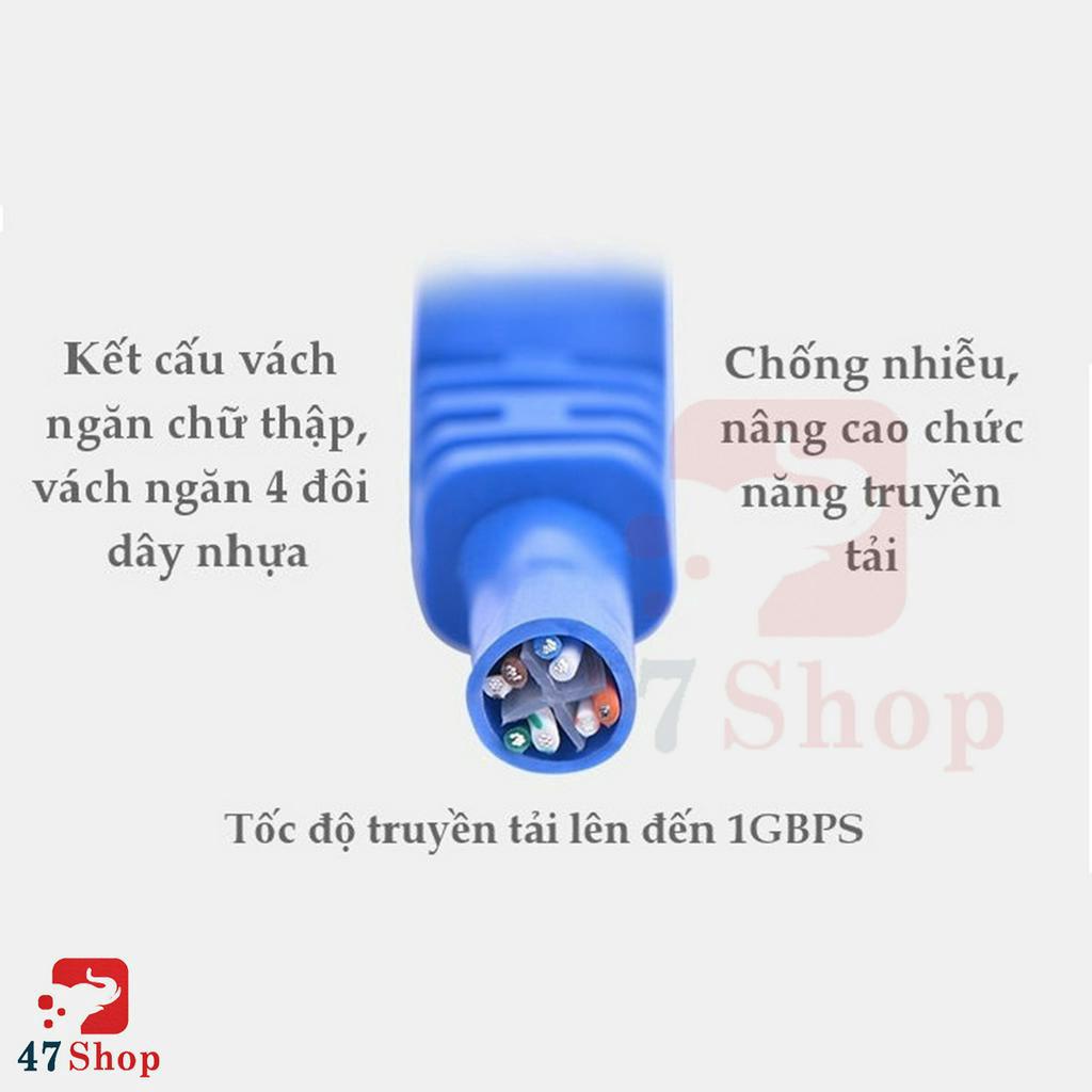 Dây Mạng Cat6 Bấm Sẵn 2 Đầu dài 10m 15m 20m 25m 30m 35m 40m - Cáp mạng, cáp lan, cáp internet