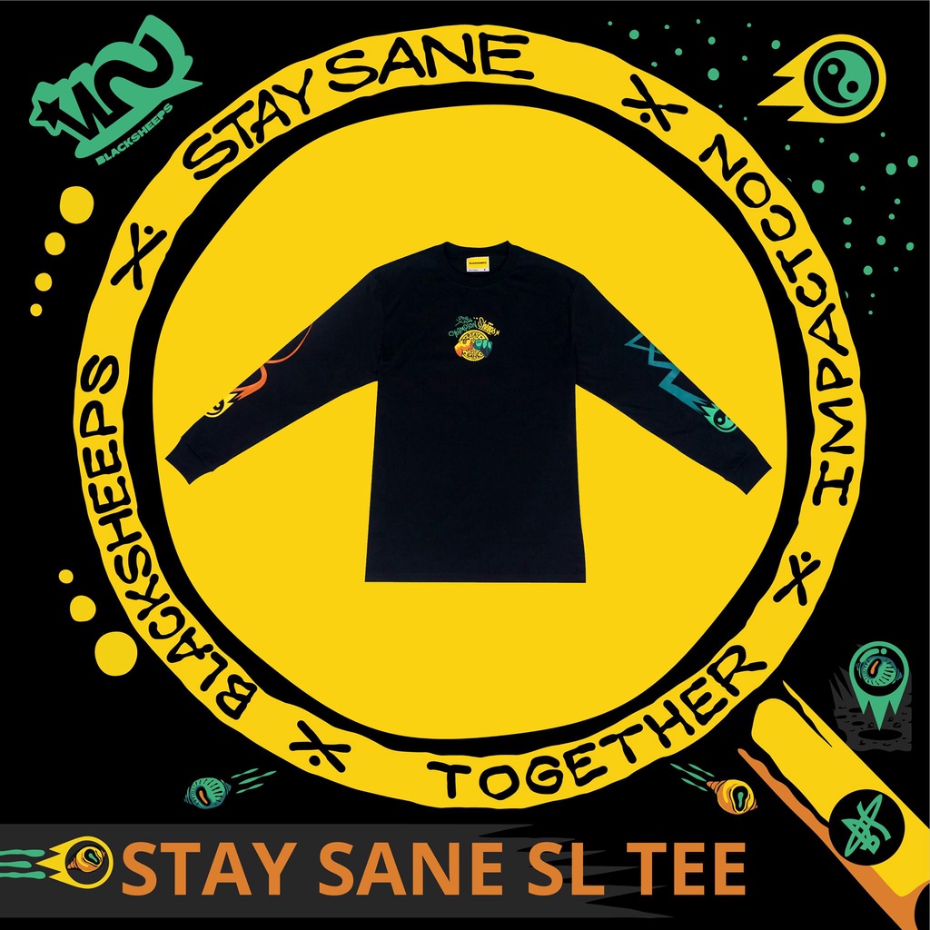 Áo thun Tay Dài BLACKSHEEPS® aka STAY SANE LS TEE