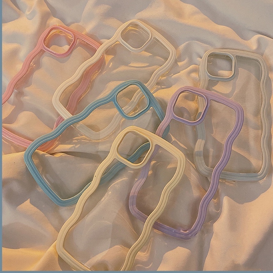 Ốp Điện Thoại Họa Tiết Gợn Sóng Cho iPhone 11 12 13 14  Pro Max Plus X XR XS Max