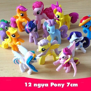 Bộ 12 con ngựa pony 7cm - ngựa pony
