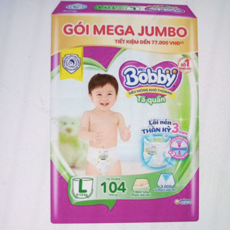 Tã quần Bobby Mega Jumbo L104