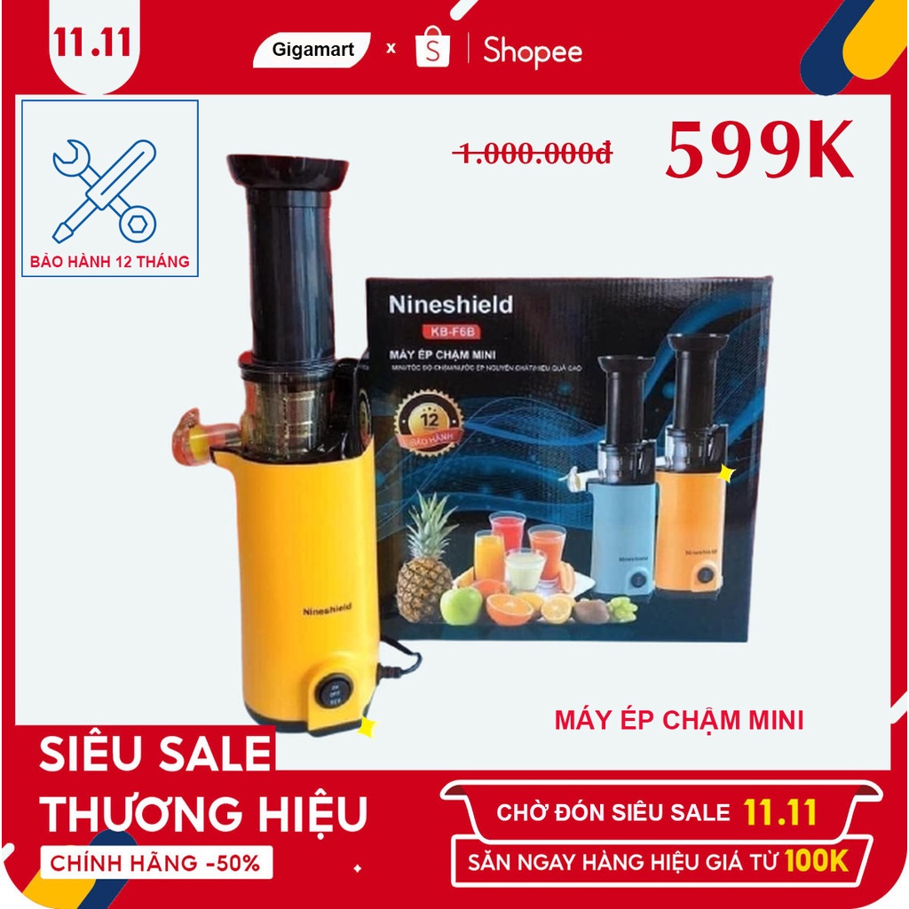 MÁY ÉP CHẬM MINI NINESHIEL BẢO HÀNH 12 THÁNG