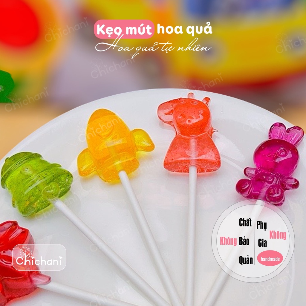 Kẹo mút hoa quả HANDMADE- ăn vặt an toàn đảm bảo cho bé