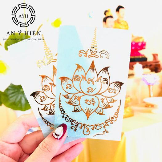 ( ĐẶC BIỆT Thầy người Hoa làm) Phép Yant: Hoa sen bình an