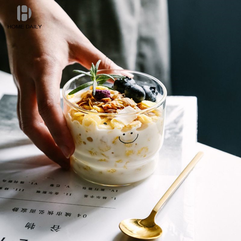 Ly Thủy Tinh Trong Suốt 300ml Phong Cách Bắc Âu