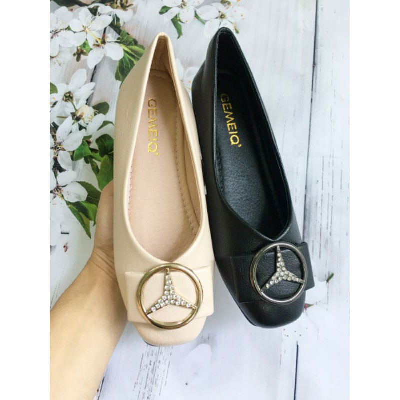 Giày bệt nữ da mềm,đế cao su dẻo 2 màu