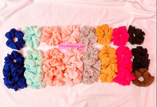 Vintage Scrunchie - cột tóc vải voan size to nhiều màu