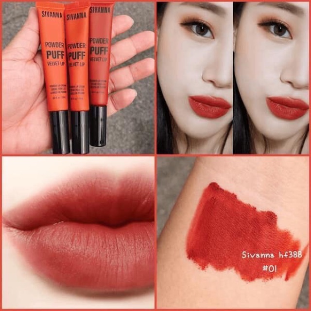 [CÓ SẴN] Son kem Sivanna Powder Puff Velvet