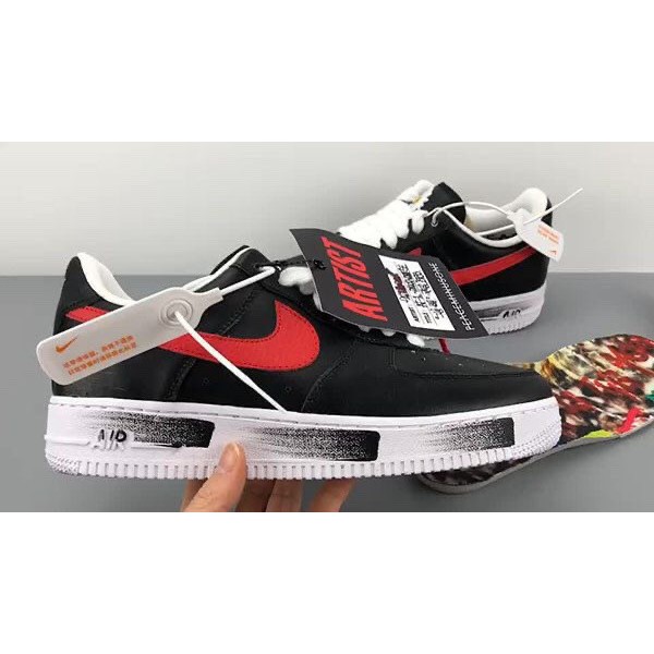 Giày Sneaker (Full box + Bill) giầy Thể Thao NK-AF1 Bản Màu Đen Sọc Đỏ Đế Sơn Dùng Trong Hoạt Động Thường Ngày