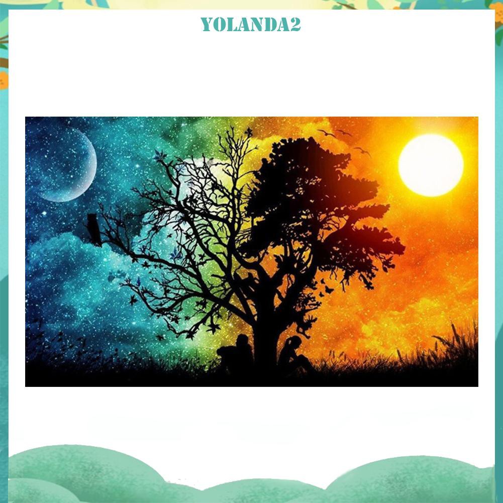 Toàn Bộ Tranh Thêu Chữ Thập Đính Đá Kim Cương Hình Cây