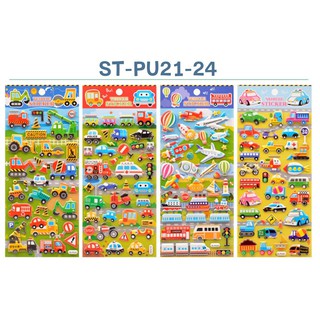 Đồ chơi sticker PU21->PU24 cho bé hình dán xe 3D vừa chơi vừa học, phát triển trí tuệ, luyện tập trí thông minh