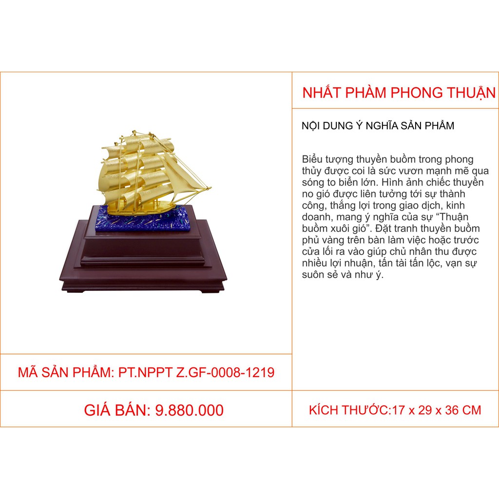 Quà tặng Kim Bảo Phúc DOJI - Nhất Phàm Phong Thuận PT.NPPT Z.GF-0008-1219