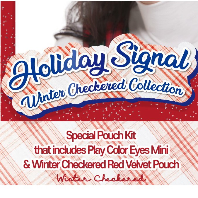 Phấn mắt ETUDE 4 ô màu Winter Checkered Special Pouch Kit (1.2g*4ea + 1 túi nhung đỏ)