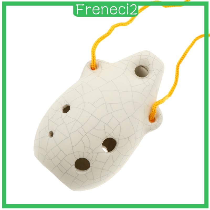 [FRENECI2] Pro 6 Hole Alto C Key Ocarina Ceramic Music Instrument with Lanyard