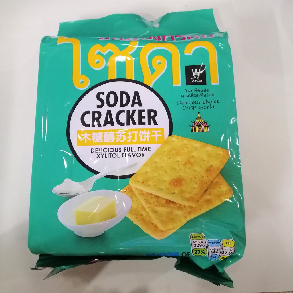 Bánh Quy Ăn Kiêng Soda Cracker Thái Lan Vị Xylitol (Gói 400g) | BigBuy360 - bigbuy360.vn