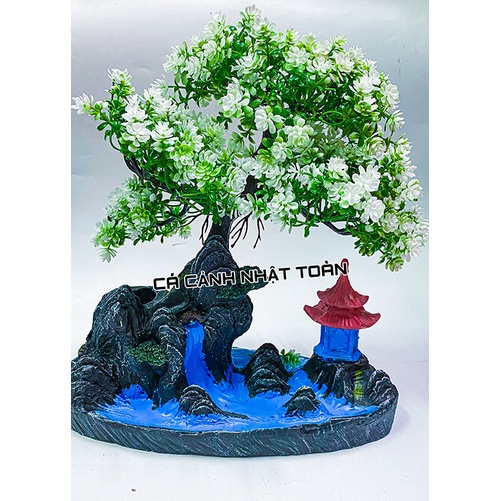TIỂU CẢNH TRANG TRÍ BỂ CÁ, NON BỘ 30X13X33CM