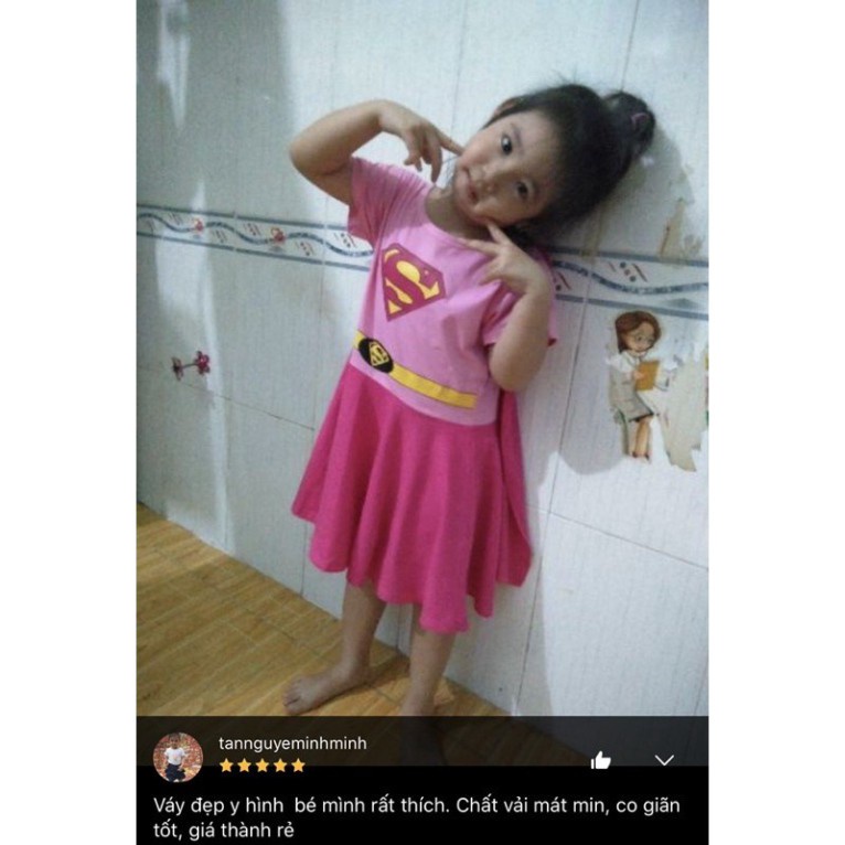 Váy siêu nhân hồng Supergirl