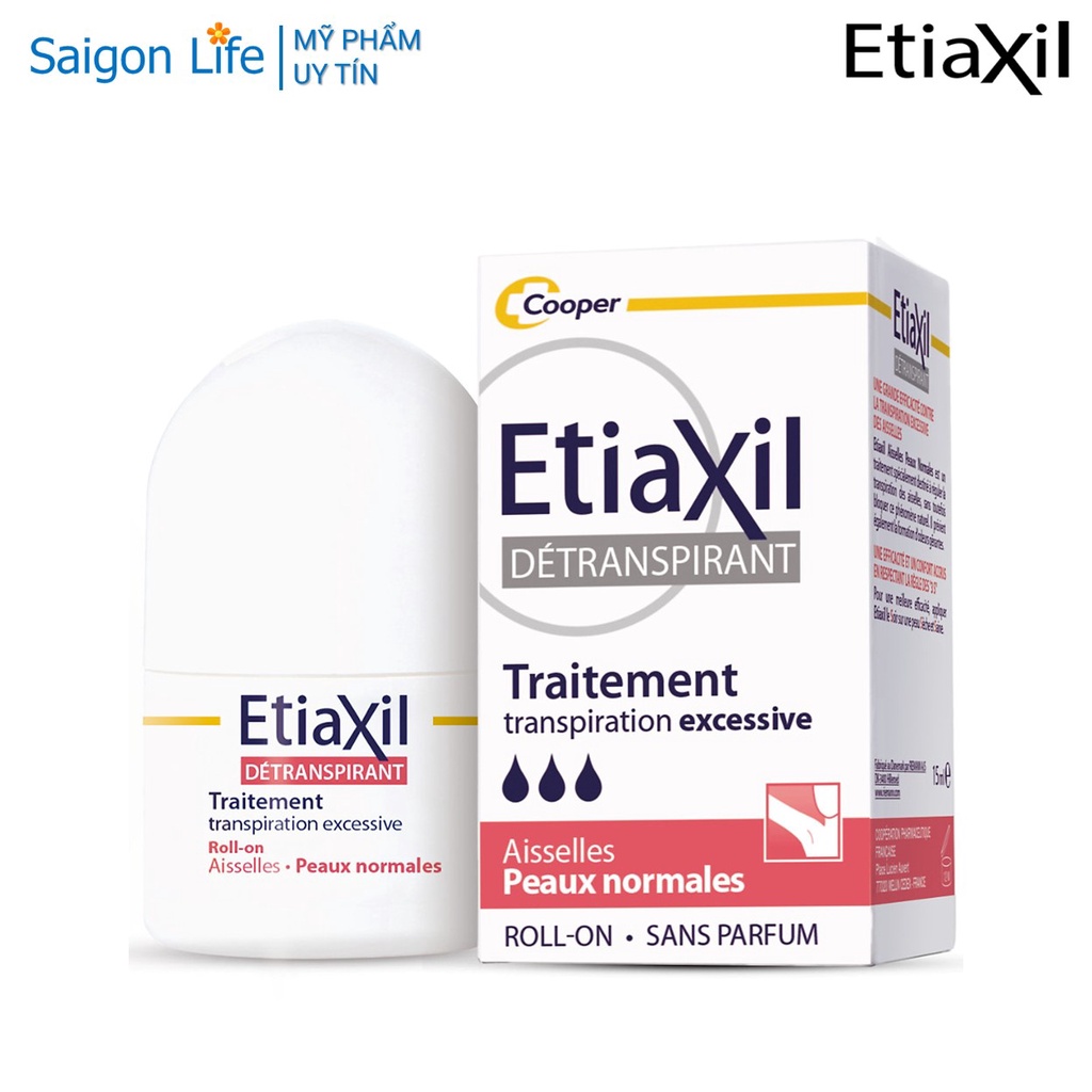 Lăn Ngăn Khử Mùi, Giảm Mồ Hôi Etiaxil Dành Cho Da Thường 15ml (Màu Đỏ)