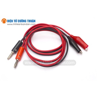Dây cáp 2 đầu kẹp cá sấu và Đầu bắp chuối 4mm