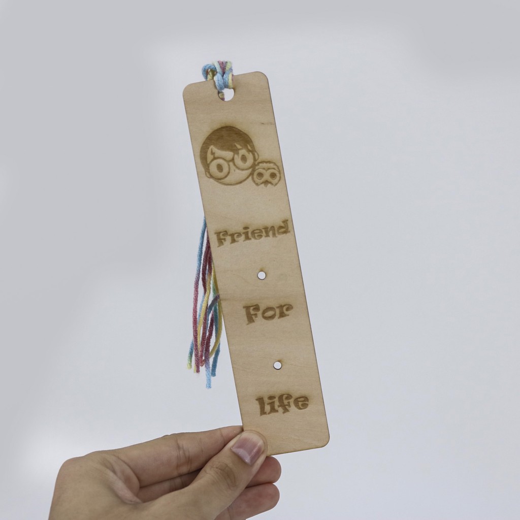 Harry Portter Bookmark gỗ chặn sách handmade in hình dễ thương (nhiều hình) - quà tặng giáng sinh