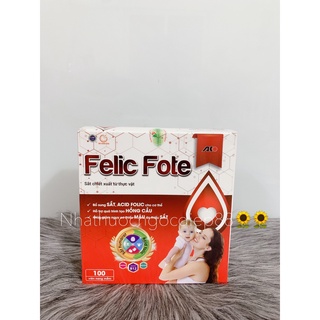 Felic fote bổ sung sắt và acid folic, giảm thiếu máu do thiếu sắt, hỗ trợ quá trình tạo máu, quá trình tạo hồng cầu