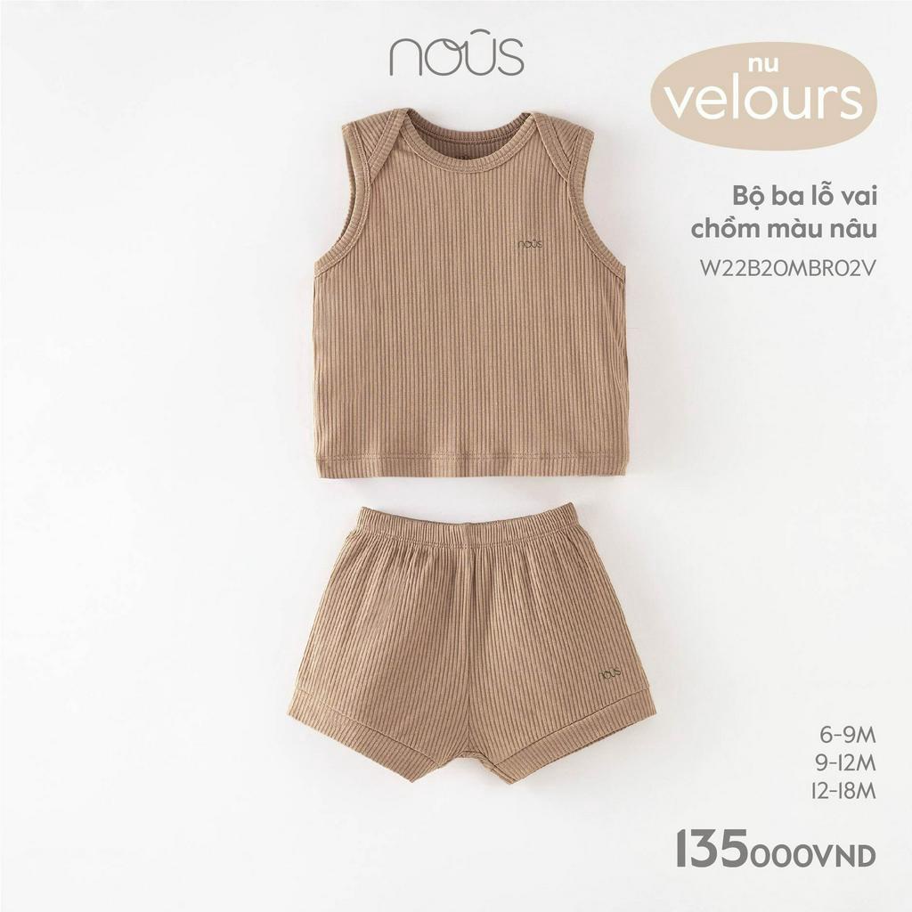 Nous Bộ ba lỗ cho bé chất liệu petit và nuair cho bé từ 6m đến 2y