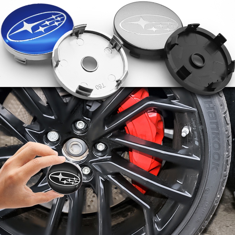 Set 4 Nắp Đậy Trục Bánh Xe Hơi subaru forester impreza wrx levorg brz legacy xv 60mm