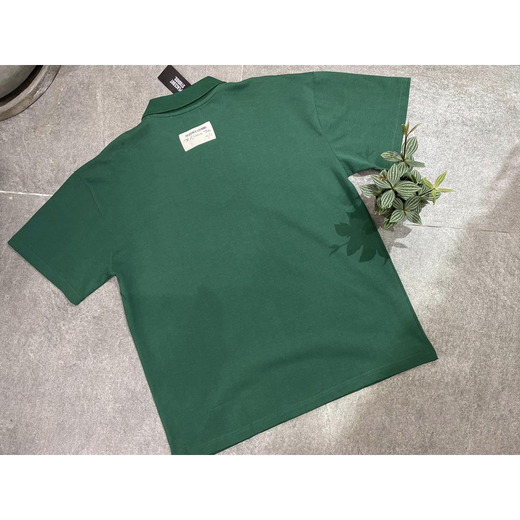 Áo Polo Peaceout Studios Basic Trơn có Tag sau lưng
