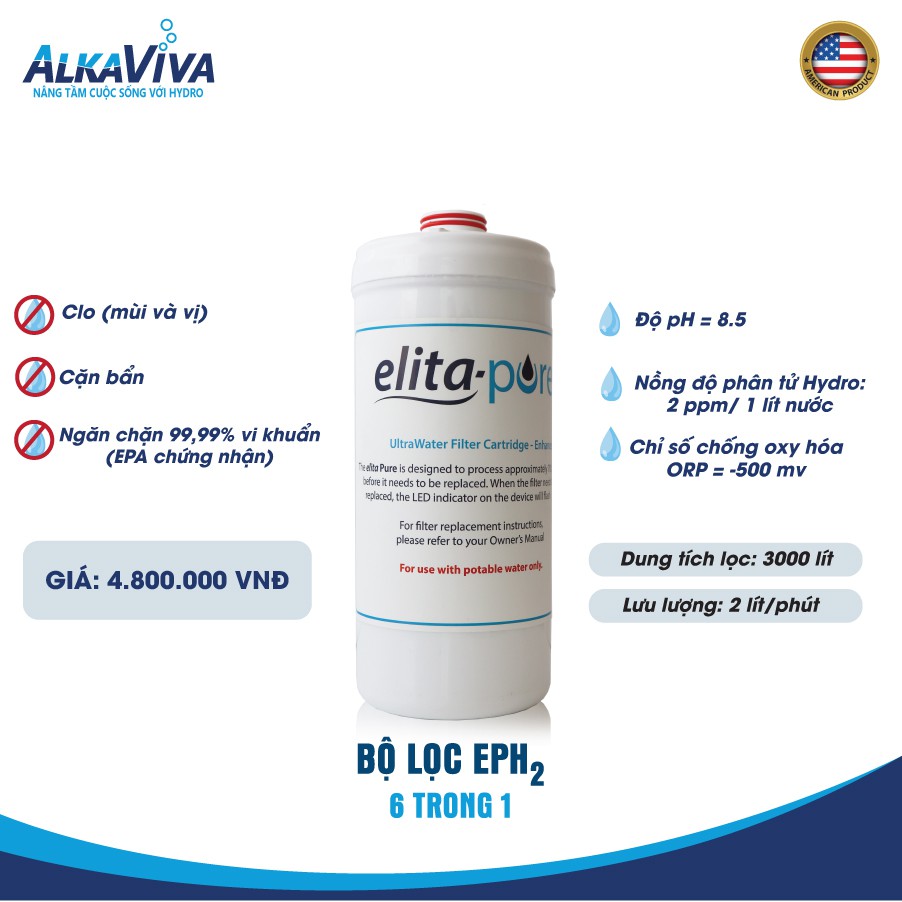 Bộ lõi lọc nước ALKAVIVA ELITA PURE - AKLELTA