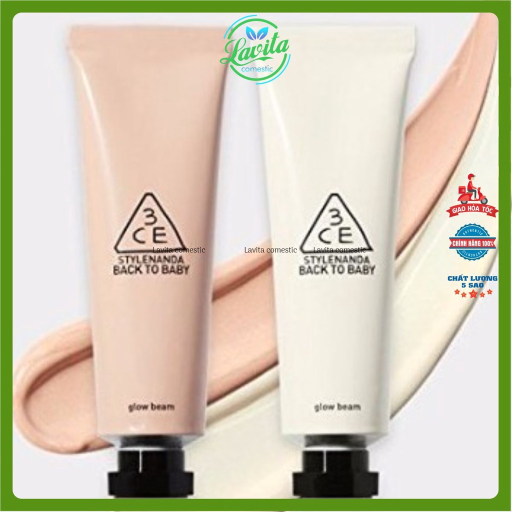 Kem lót bắt sáng 3ce back to baby glow beam -Huynmio