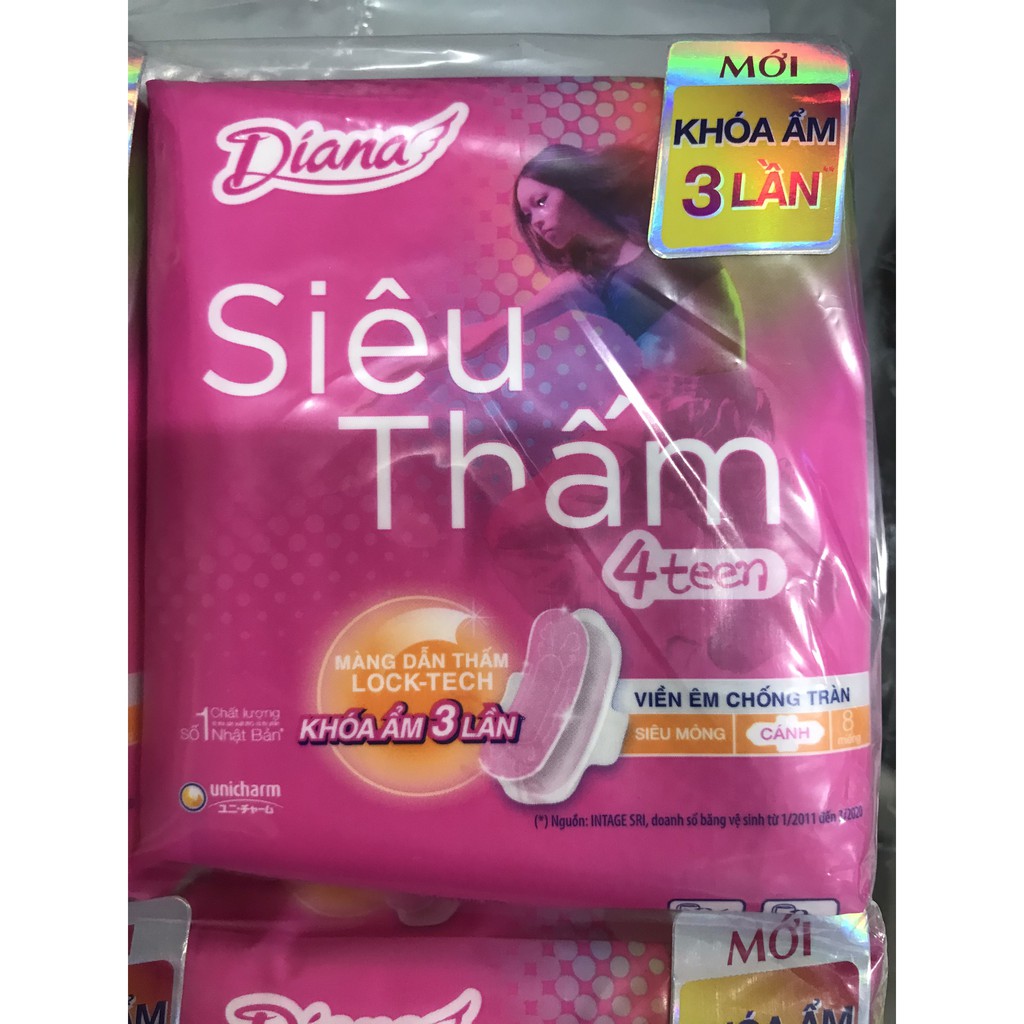 ☘Băng vệ sinh DIANA 4TEEN 23CM ( lốc 6g)