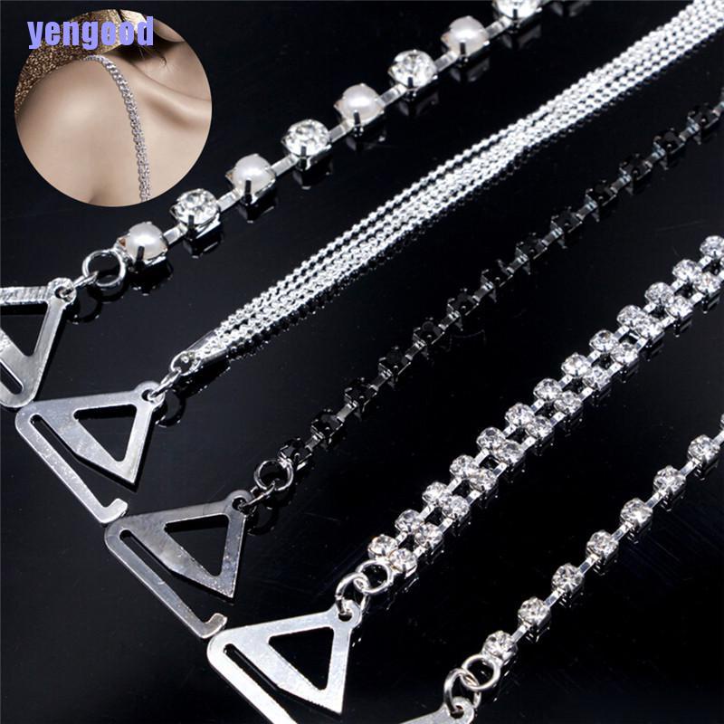 1 Bộ 1 / 2 Dây Áo Ngực Đính Đá Quyến Rũ Cho Nữ