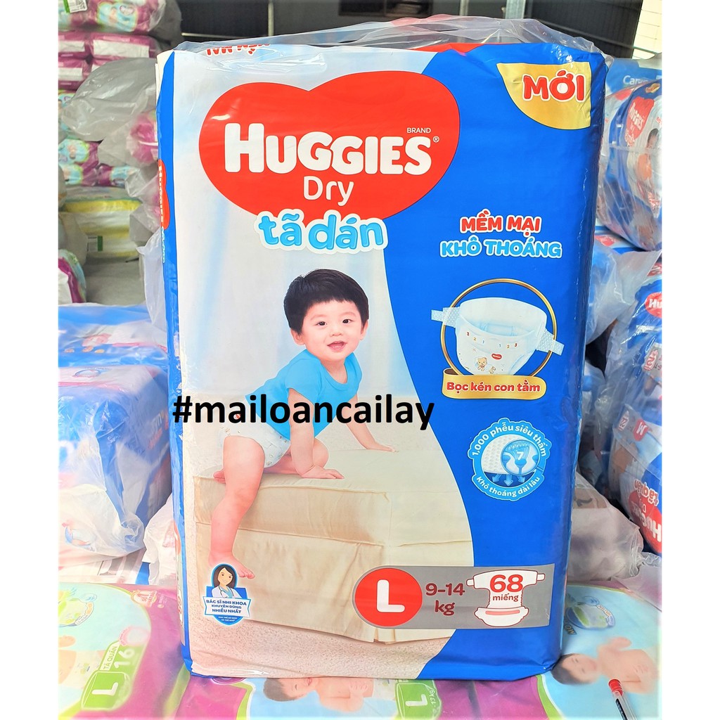 Tã dán Huggies M76/L68/XL62/XXL56