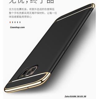Ốp lưng 3 mảnh bóng đầu Sam sung S7 Edge (đen)