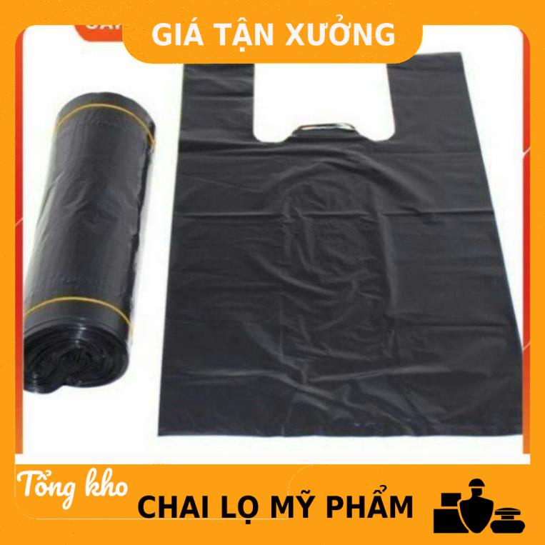 [1kg] Túi nilong đen hai quai Đen / túi bọc xốp / túi đóng hàng / túi đựng rác