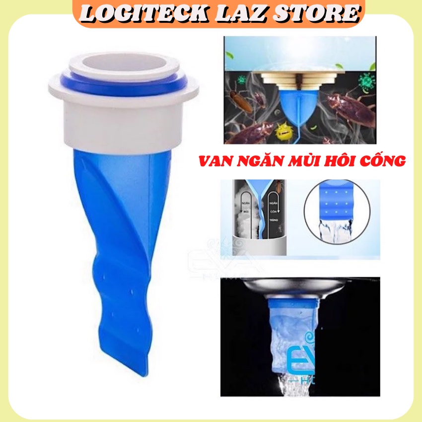 Bộ Van Ngăn Mùi Hôi Cống Kèm Nắp Nhựa, Phụ Kiện Phễu Cao Su Silicon Lắp Thoát Sàn Nhà Tắm Phòng Vệ Sinh Chống Côn Trùng
