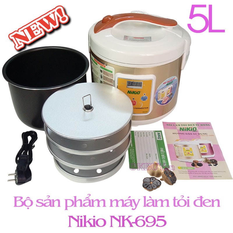 Máy làm tỏi đen Chuyên Dụng Nhật Bản Nikio NK-695/ 5 lít - Vàng