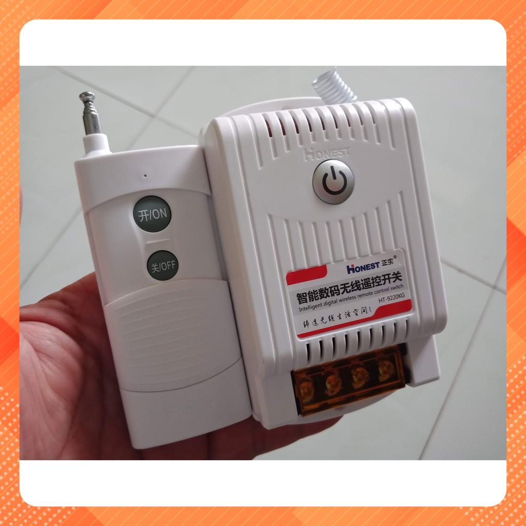 HT-9220KG-1  - Công tắc Honest điều khiển điện motor-quạt máy từ xa - kèm Remote và Pin