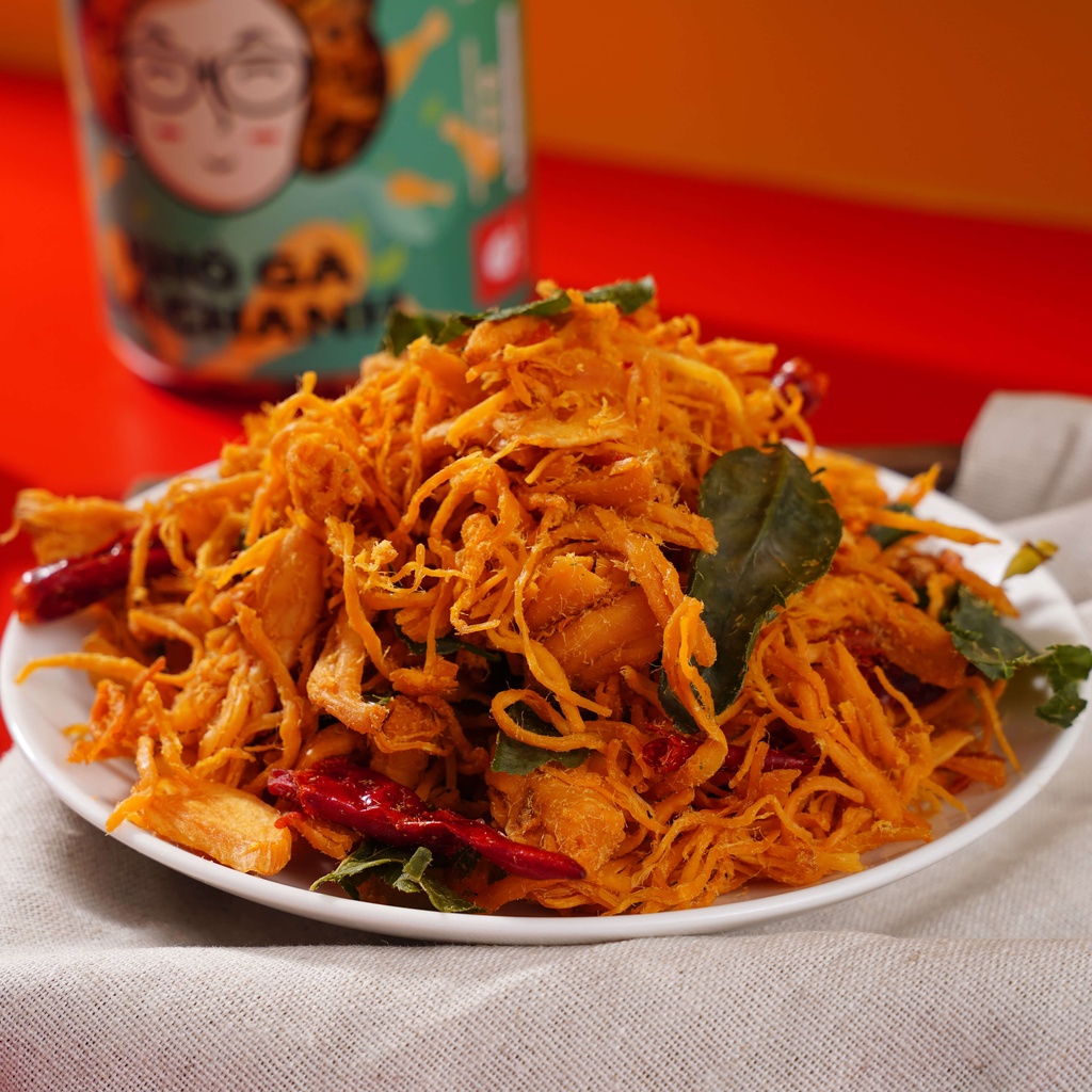 KHÔ GÀ LÁ CHANH cao cấp 300GR I DÌ NĂM SÀI GÒN I Loại NGON NHẤT, đồ ăn vặt THƯỢNG HẠNG I ĐẬM VỊ, MỀM NGON TUYỆT VỜI | BigBuy360 - bigbuy360.vn