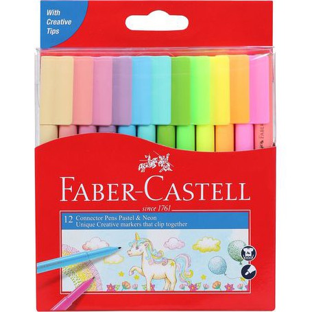 Bút Lông Connector Faber-Castell Tông Màu Pastel & Neon