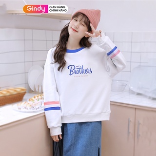 Áo nỉ sweater nữ form rộng dài tay trơn basic GINDY hoodie phong cách ulzzang dễ phối đồ thời trang thu đông A9107