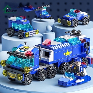 Bộ 147 miếng xếp hình lego 3d hình cảnh sát 6 trong 1