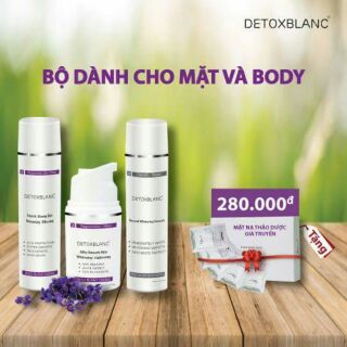 BỘ SẢN PHẨM CHĂM SÓC MẶT VÀ BODY CAO CẤP DETOX BLANC