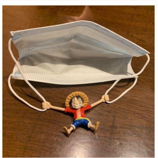 Móc khẩu trang hai đầu tránh đau tai hình nhân vật Luffy One Piece tiện dụng
