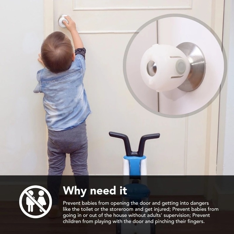 Vỏ bọc tay nắm cửa hình tròn chống trượt chống va đập bảo vệ bé an toàn