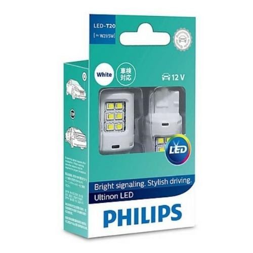 Bóng đèn tín hiệu báo phanh hậu xe ô tô Philips Ultinon LED 11066ULWX2 12V 6000K - Hàng chính hãng