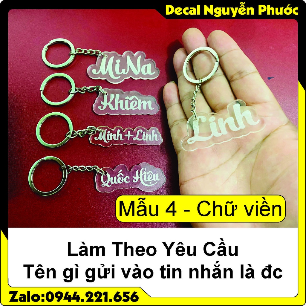 Móc khoá tên 1 chữ - Làm theo yêu cầu - Bấm đặt hàng xong gửi tên qua shop là nhận đúng tên - Zalo tư vấn : 0325.424.474