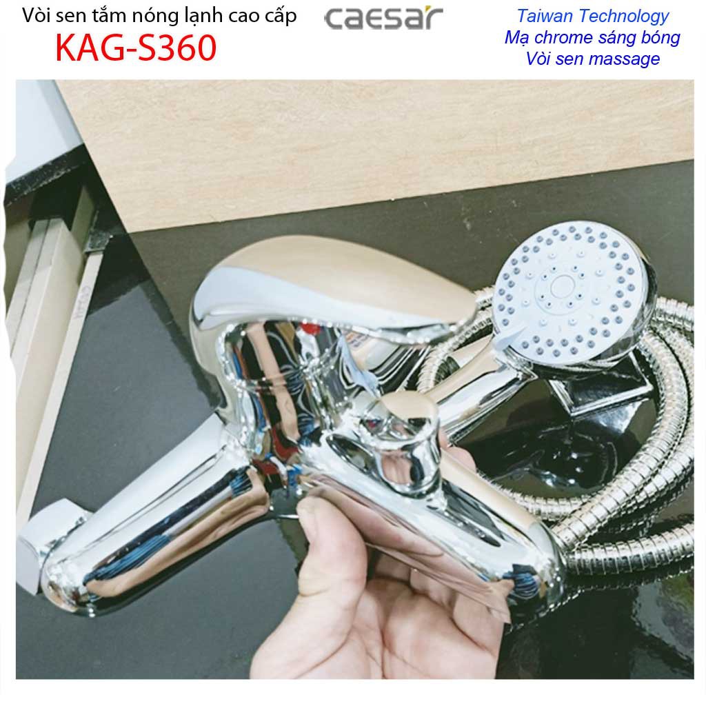 Vòi sen nóng lạnh Caesar KAG-S360, chiết khấu giá tốt chất lượng tốt Vòi sen tắm gật gù