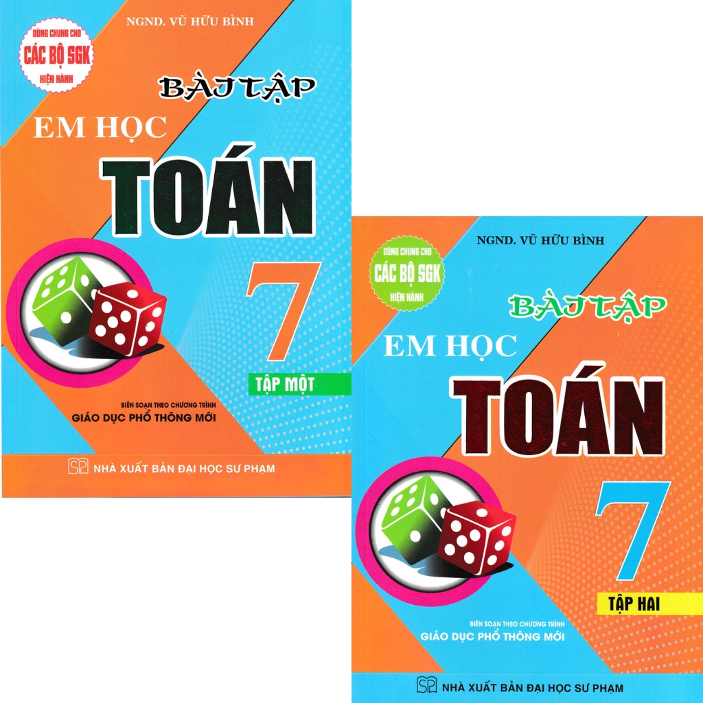 Sách - Combo Bài Tập Em Học Toán Lớp 7 (Dùng Chung Cho Các Bộ SGK Mới Hiện Hành) (Bộ 2 Cuốn)